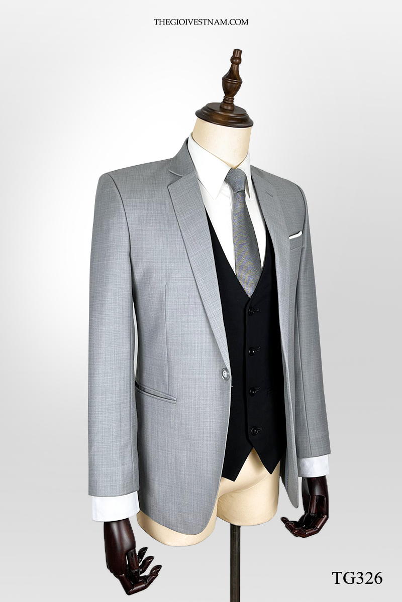 Bộ Suit Xám Nhạt Caro Modern Fit TGS326 #2